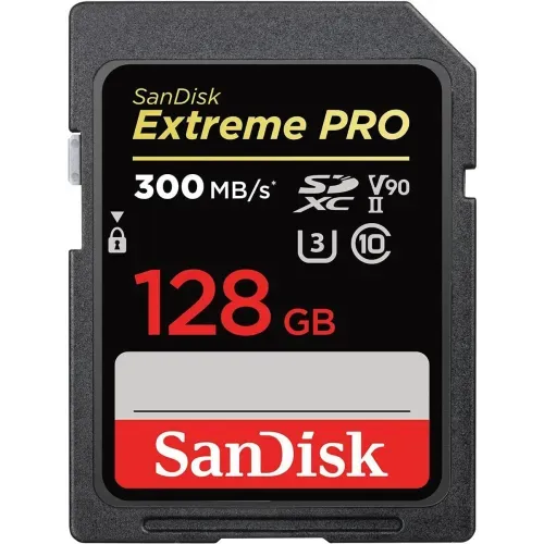 SanDisk Extreme PRO 128GB 300mbps SDXC UHS-II Memory Card (SDSDXDK-128G-GN4IN)